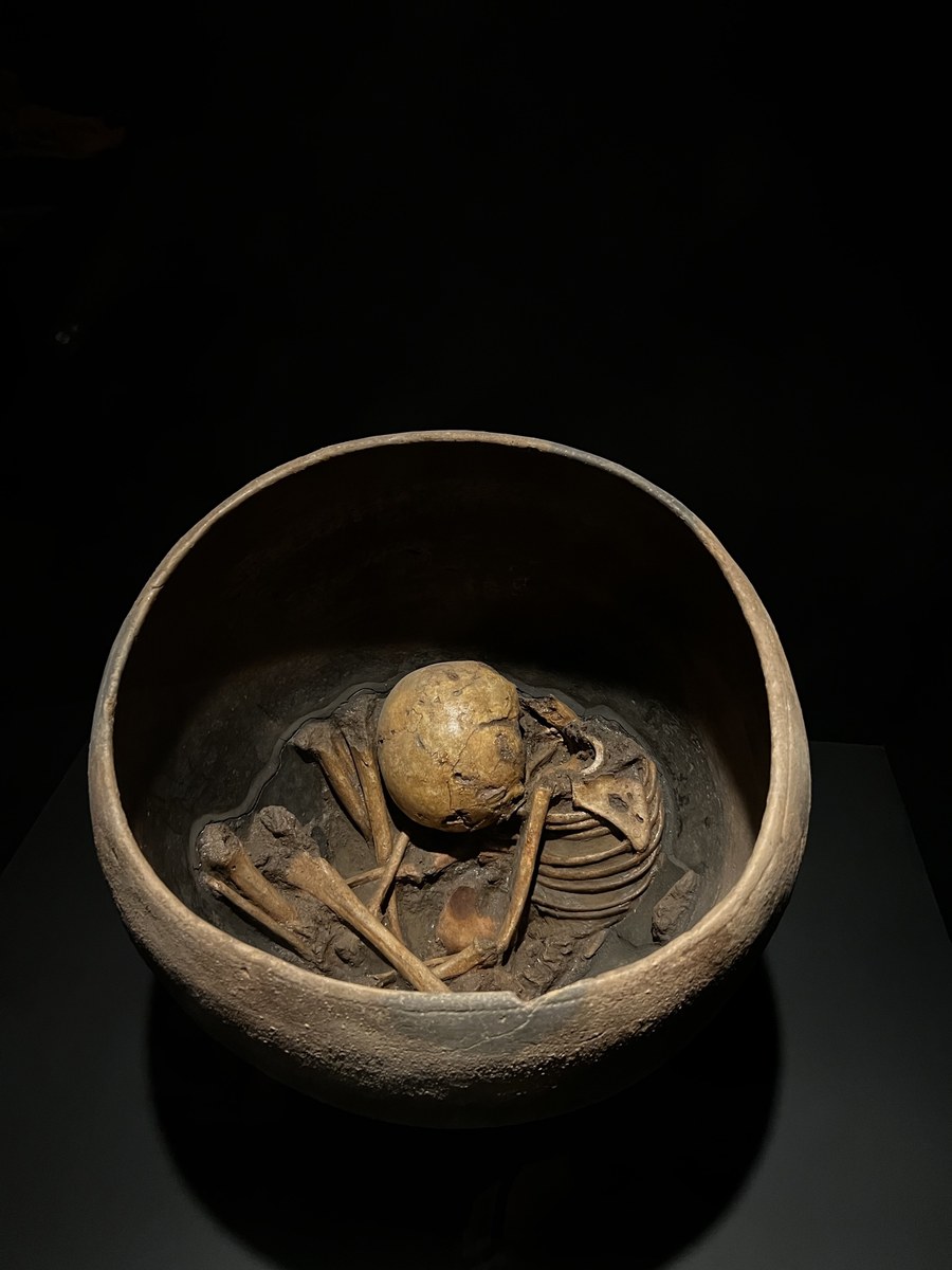 Urna funerária de barro com sepultamento, Museu do Homem Americano, São Raimundo Nonato